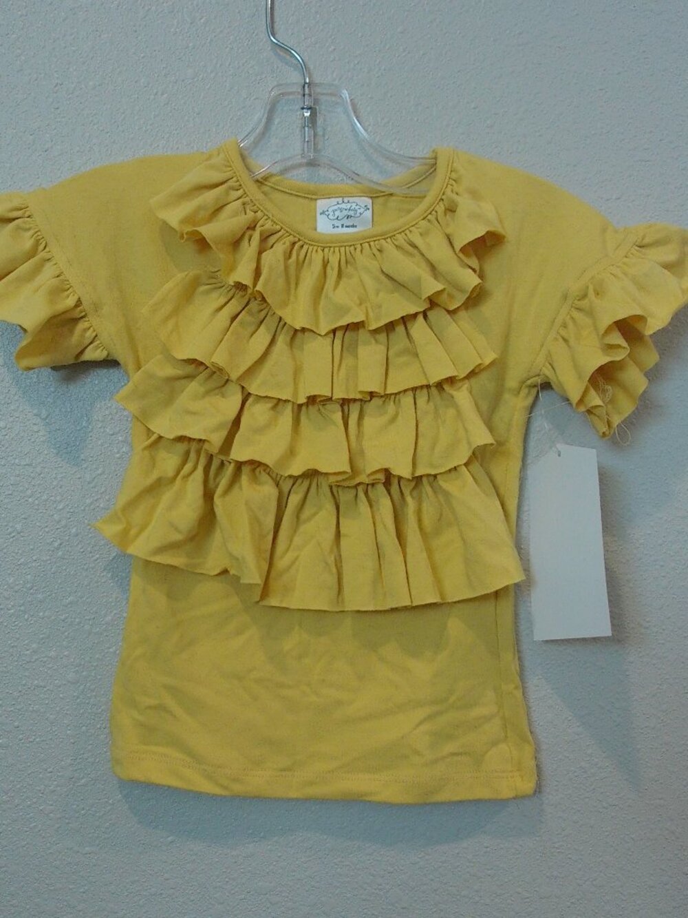 Persnickety Ruffle Yellow tee SOFT!